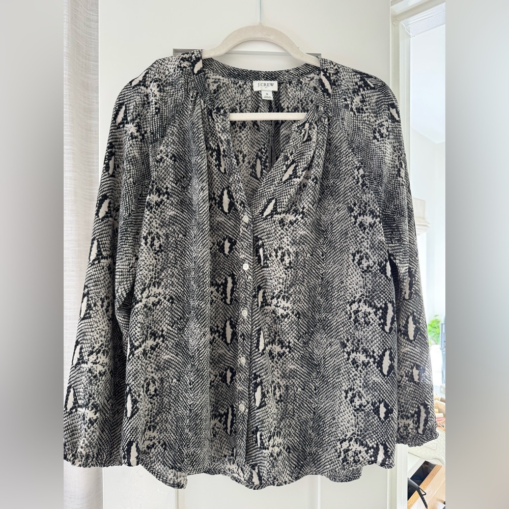 J.Crew rattlesnake blouse